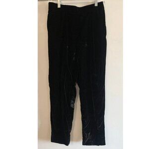 Ann Taylor Wide Leg Black Velvet Pants Size Small Petite: Excellent Condition